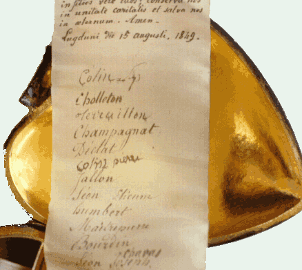 prayer, date and signatures